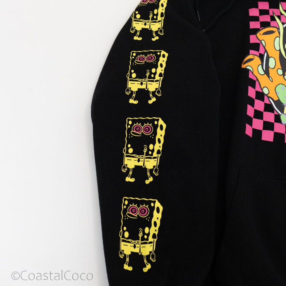 SpongeBob Squarepants Large Graphic Hoodie Sweatshirt Streetwear Trippy Skater - Picture 4 of 12